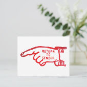 Zurück an den Absender Postkarte (Stehend Vorderseite)