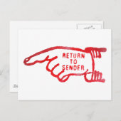 Zurück an den Absender Postkarte (Vorne/Hinten)