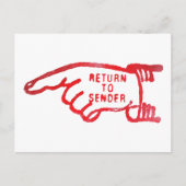 Zurück an den Absender Postkarte (Vorderseite)