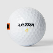 Zurück an der Vorderseite Golfball (Logo)