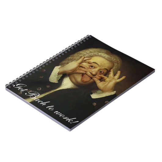 Zurück an die Arbeit - Bach-Notebook Notizblock (Linke Seite)