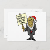 Zurück an die Arbeit Feiertagspostkarte (Vorne/Hinten)