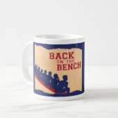 Zurück auf der Bank/der Bank-Tasse Kaffeetasse (Vorderseite Links)