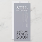 Zurück auf der Bühne bald 1 Flachkarte (Rückseite)