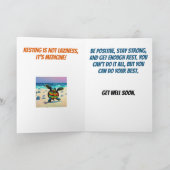 Zurück auf Ihre Füße bald gut werden Karte (Innenseite)