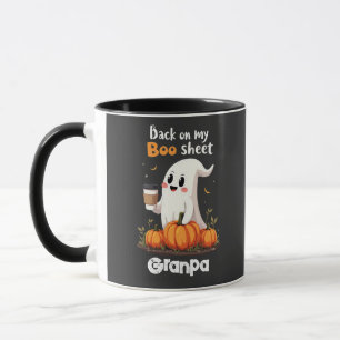 Zurück auf meinem Bootschild Funny Halloween Boo G Tasse