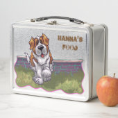 Zurück aus dem Personalisierten Saint Bernard Luch Metall Brotdose (Beispiel)