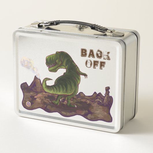 Zurück Aus Personalisierter T-Rex-Luchbox Metall Lunch Box (Rückseite)