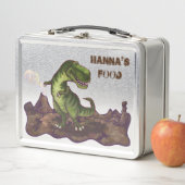 Zurück Aus Personalisierter T-Rex-Luchbox Metall Lunch Box (Beispiel)