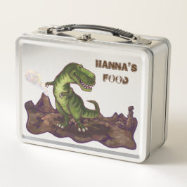 Zurück Aus Personalisierter T-Rex-Luchbox Metall Lunch Box