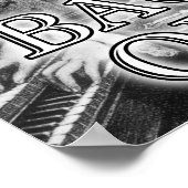 Zurück Bach Off Funny Poster Sign Klassische Musik (Ecke)