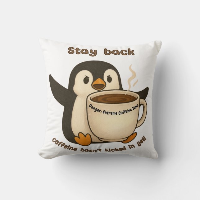 Zurück bleibe: Koffeinbelastung Kissen (Vorderseite)