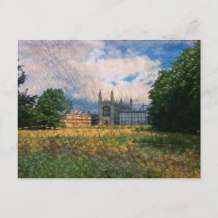 Zurück Blick auf King's Uni in Cambridge England Postkarte