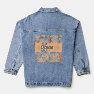 Zurück Blumendesign Damen Denim Jacket (Jean Jack Jeansjacke