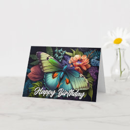 Zurück Butterfly Collage Happy Birthday Karte