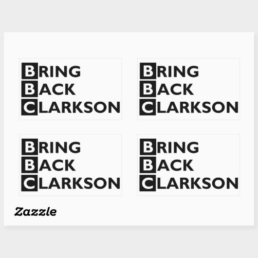 Zurück Clarkson Sticker (Blatt)