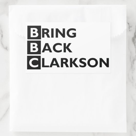 Zurück Clarkson Sticker (Tasche)