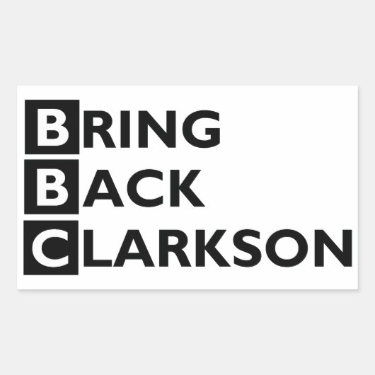 Zurück Clarkson Sticker (Vorderseite)