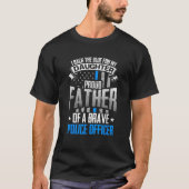 Zurück das Blau für meine Tochter stolz Vater Poli T-Shirt