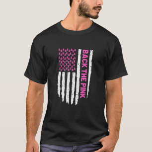 Zurück das rosa Brustkrebs-Bewusstseinsfeld Rosa R T-Shirt