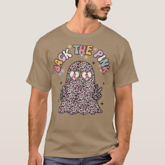 Zurück das rosa Brustkrebs-Boo Ghost Halloween R T-Shirt