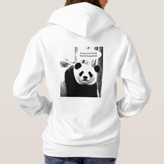 Zurück Design Hamlet Quote Panda Bären Frauen Hoodie (Rückseite)