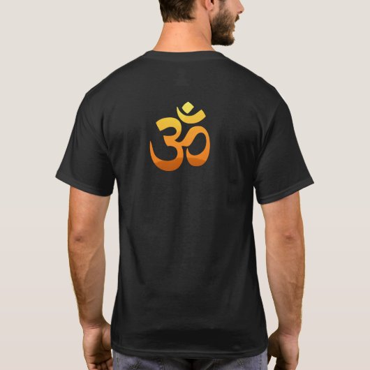 Zurück Design Om Mantra Symbol Meditation Yoga Män T-Shirt (Rückseite)