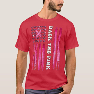 Zurück die rosa Fahne rosa Ribbon American Brust C T-Shirt