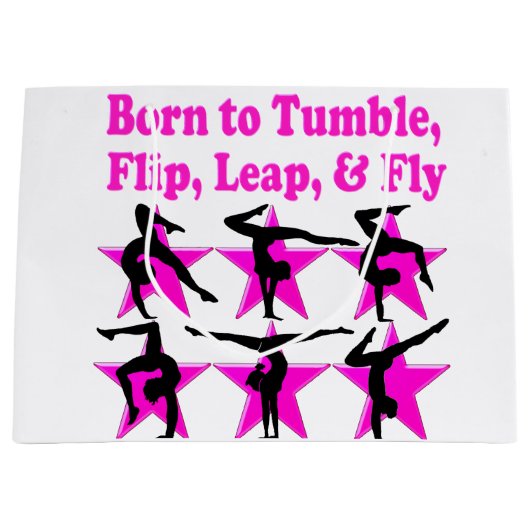 ZURÜCK DREHEND GYMNAST GROßE GESCHENKTÜTE (Vorderseite)
