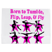 ZURÜCK DREHEND GYMNAST GROßE GESCHENKTÜTE (Rückseite)