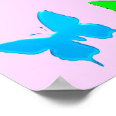 ZURÜCK DREHEND GYMNASTIK-MÄDCHEN-RAINBOW-DESIGN POSTER (Ecke)