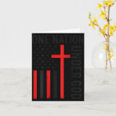 Zurück Ein Volk unter Gott Amerikanische Flagge Ch Karte (Gelbe Blume)