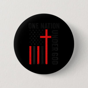 Zurück Eine Nation Unter Gott Amerikanische Flagge Button
