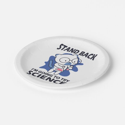 Zurück - Erlebnisexperimentieren mit Katzenwissens Pappteller (Schrägansicht)