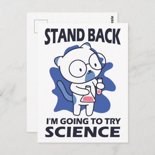 Zurück - Erlebnisexperimentieren mit Katzenwissens Postkarte (Vorne/Hinten)