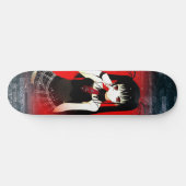 Zurück Farbe Anime Girl Skateboard (Horizontal)