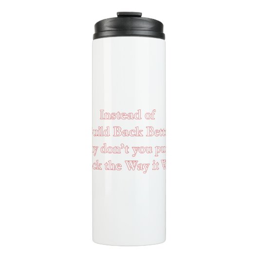 Zurück für Dunkel- Thermosbecher (Vorderseite)