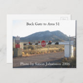 Zurück Gate to Area 51 Foto Postkarte (Vorne/Hinten)
