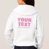 Zurück gedruckte Big Schriftart Text Kids Girls Tr Hoodie (Rückseite)
