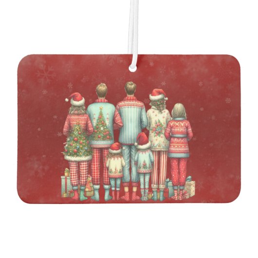 Zurück gegenüber Familie der Sieben in Weihnachten Autolufterfrischer (Rückseite)