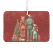 Zurück gegenüber Familie von drei in Weihnachten P Autolufterfrischer (Rückseite)