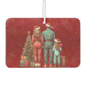 Zurück gegenüber Familie von drei in Weihnachten P Autolufterfrischer (Vorderseite)