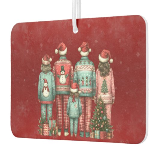 Zurück gegenüber Familie von Vier in Weihnachten P Autolufterfrischer (Links)