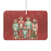 Zurück gegenüber Familie von Vier in Weihnachten P Autolufterfrischer (Vorderseite)