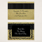 Zurück, goldene Gastgeschenk Hochzeit danke (Vorne & Hinten)