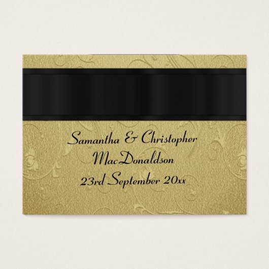 Zurück, goldene Gastgeschenk Hochzeit danke (Vorderseite)