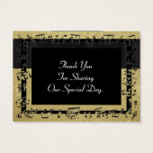 Zurück, goldene Gastgeschenk Hochzeit danke (Rückseite)