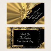 Zurück, goldene Gastgeschenk Hochzeit danke (Vorne & Hinten)