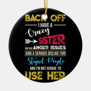Zurück habe ich eine verrückte, finstere Anger-F Keramik Ornament