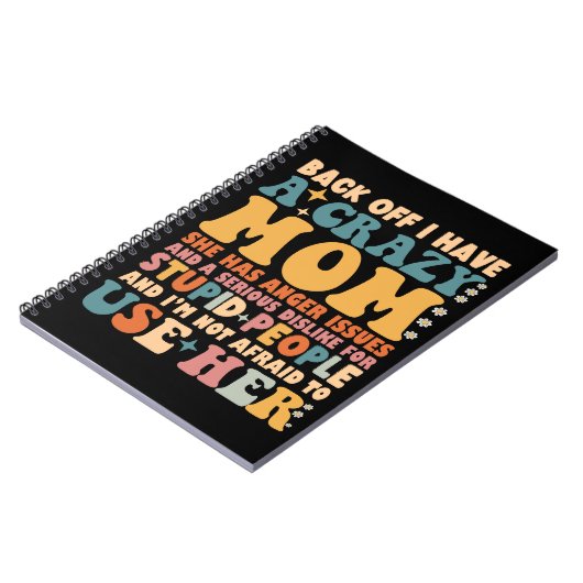 Zurück habe ich eine verrückte Mama, die sie mit Z Notizblock (Linke Seite)